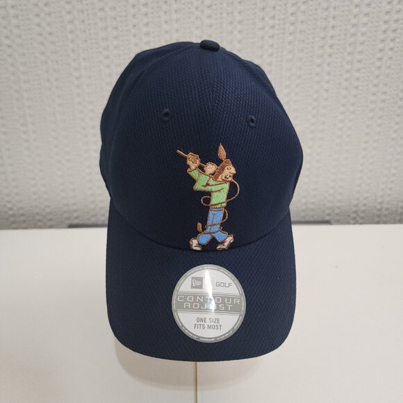 New Era Golf Navy Embroidered Cowboy Character Hat Adjustable Cap NEW - Picture 3 of 12